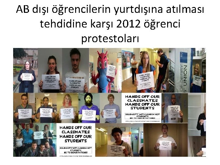 AB dışı öğrencilerin yurtdışına atılması tehdidine karşı 2012 öğrenci protestoları 