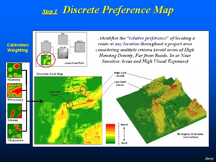 Step 1 Discrete Preference Map Calibration Weighting HDensity RProximity SAreas VExposure (Berry) 