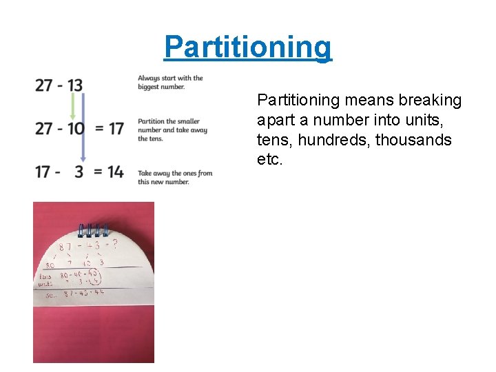 Subtraction Using Partitioning Examples Subtraction Strategies Primary 5 2019 2020 This resources