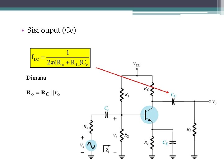  • Sisi ouput (Cc) Dimana: 