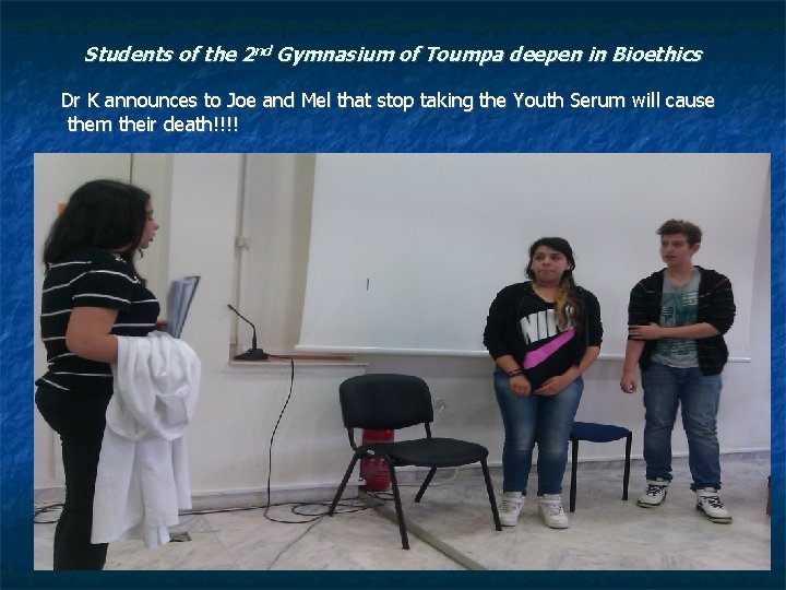 Students of the 2 nd Gymnasium of Toumpa deepen in Bioethics Dr K announces