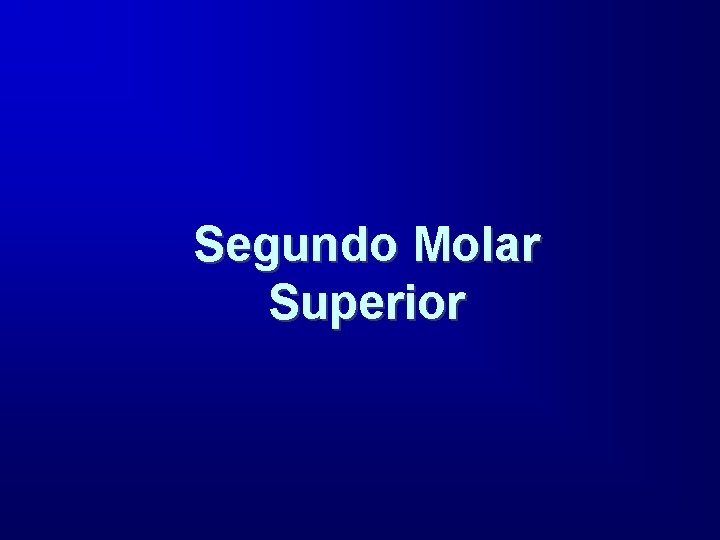 Segundo Molar Superior 