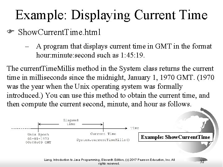 Example: Displaying Current Time F Show. Current. Time. html – A program that displays Example: Displaying Current Time F Show. Current. Time. html – A program that displays