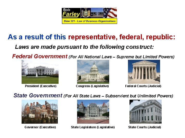 As a result of this representative, federal, republic: Laws are made pursuant to the