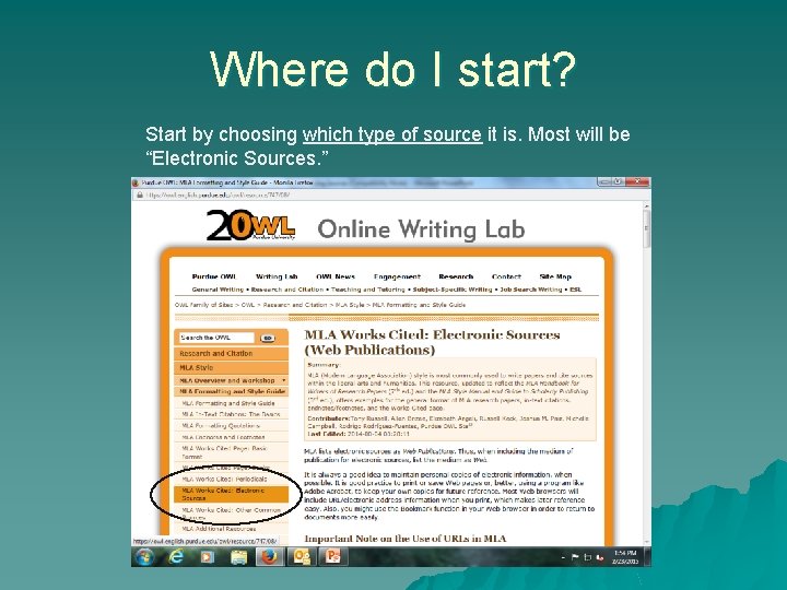 Where do I start? Start by choosing which type of source it is. Most