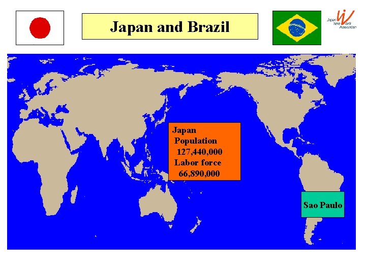 Japan and Brazil Japan Population 127, 440, 000 Labor force 66, 890, 000 Sao