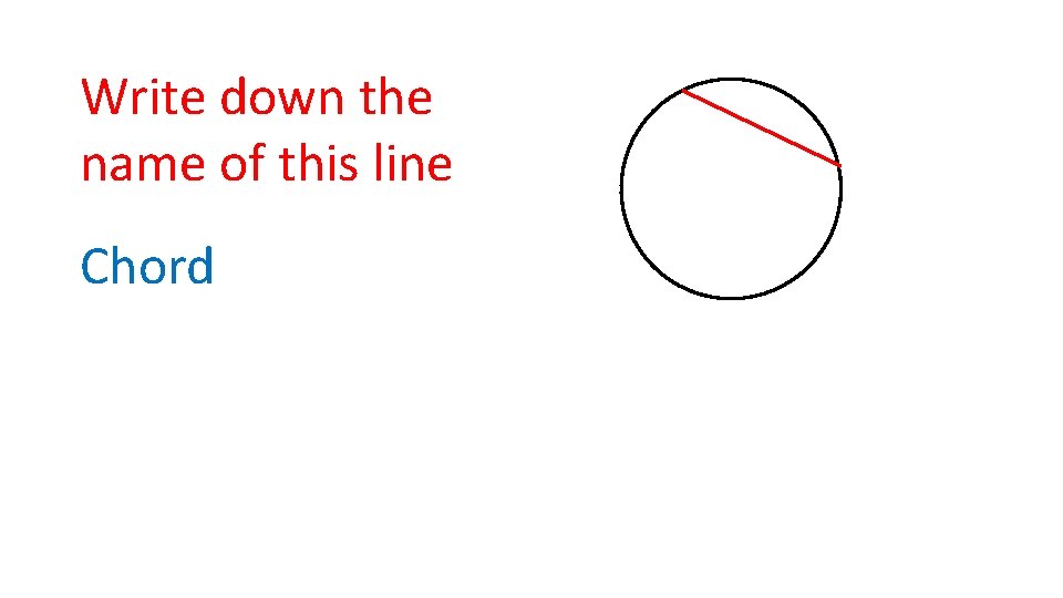 Write down the name of this line Chord 