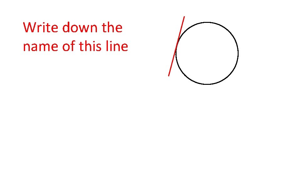 Write down the name of this line 