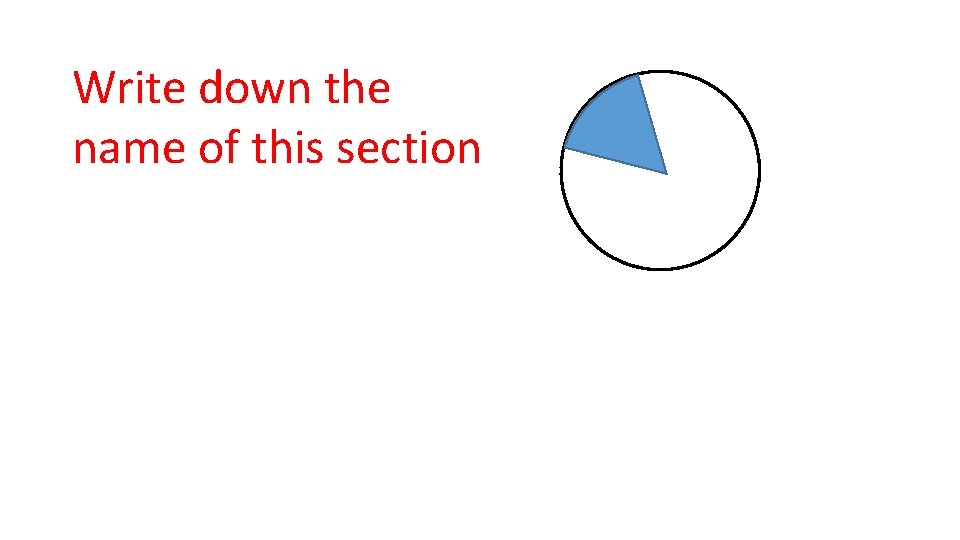 Write down the name of this section 