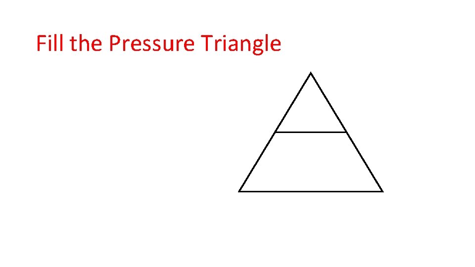 Fill the Pressure Triangle 
