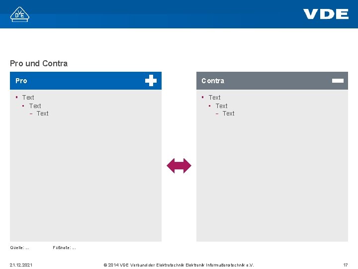 Pro und Contra Pro Contra § Text • Text - Text Quelle: . .