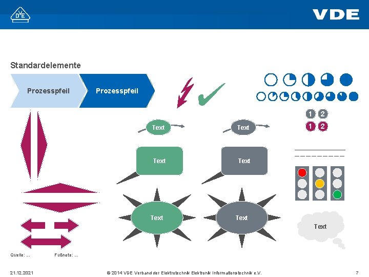 Standardelemente Prozesspfeil Text Text 1 2 Text Quelle: . . . 21. 12. 2021