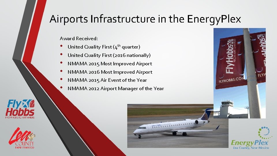Airports Infrastructure in the Energy. Plex Award Received: • • • United Quality First