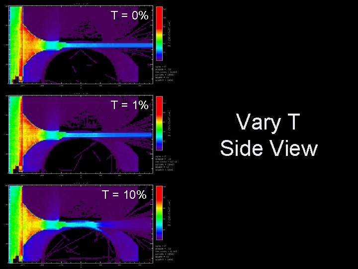 T = 0% T = 10% Vary T Side View 