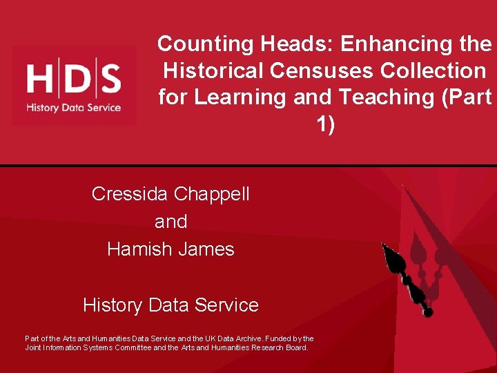 Counting Heads: Enhancing the Historical Censuses Collection for Learning and Teaching (Part 1) Cressida