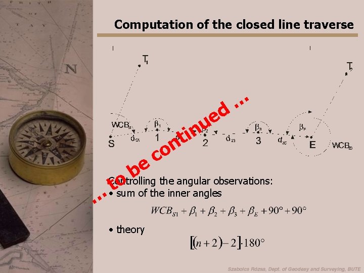 Computation of the closed line traverse d e u … n i t n