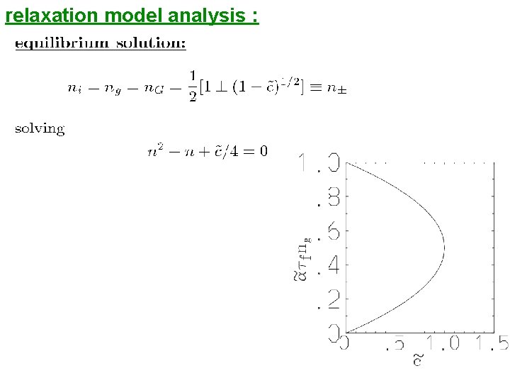 relaxation model analysis : 