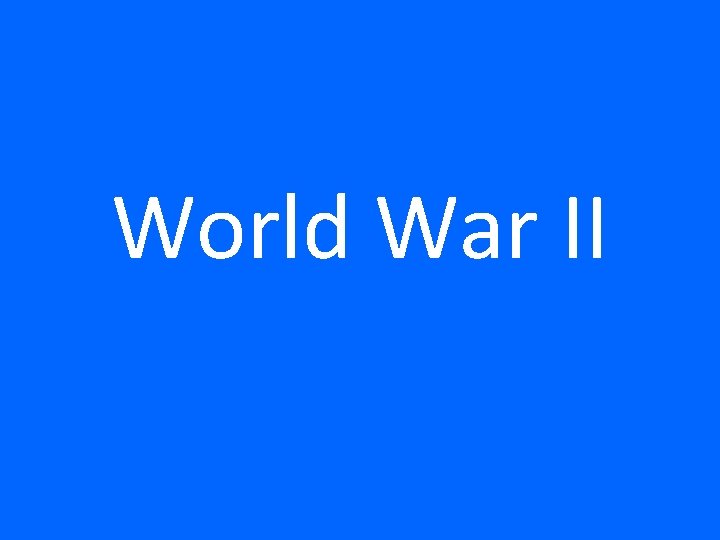 World War II 
