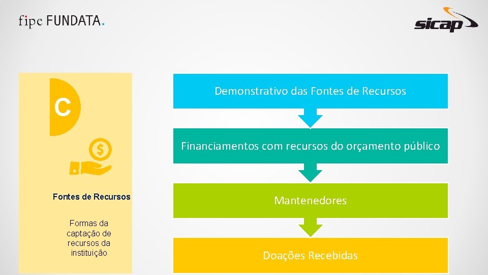 C Demonstrativo das Fontes de Recursos Financiamentos com recursos do orçamento público Fontes de