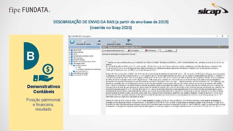 DESOBRIGAÇÃO DE ENVIO DA RAIS (a partir do ano-base de 2019) (inserida no Sicap
