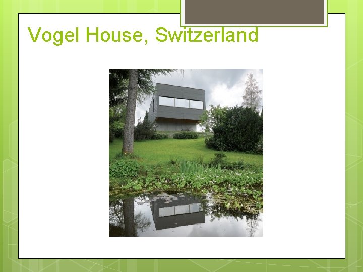 Vogel House, Switzerland 
