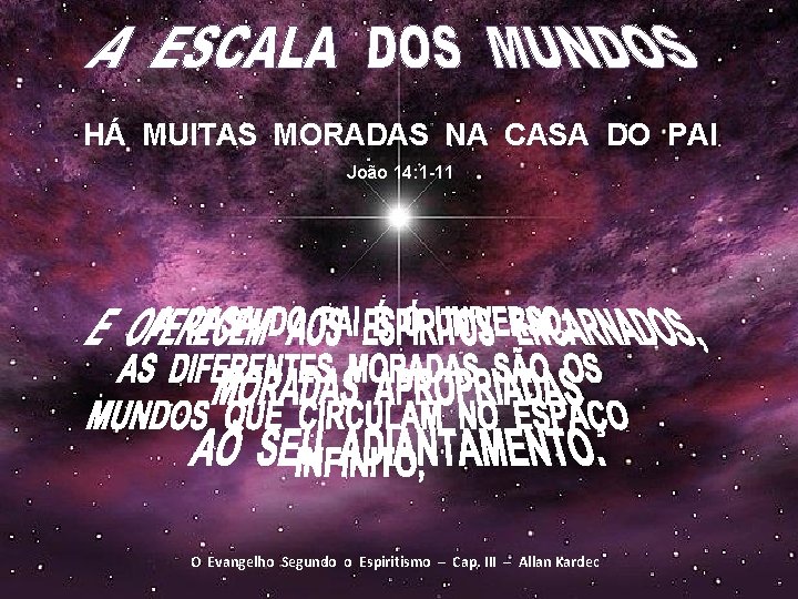 HÁ MUITAS MORADAS NA CASA DO PAI João 14: 1 -11 O Evangelho Segundo