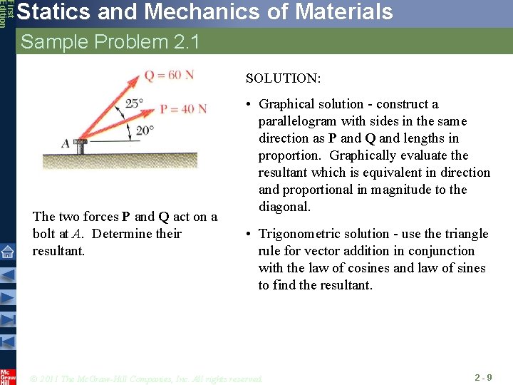 First Edition CHAPTER 2 Statics and Mechanics of