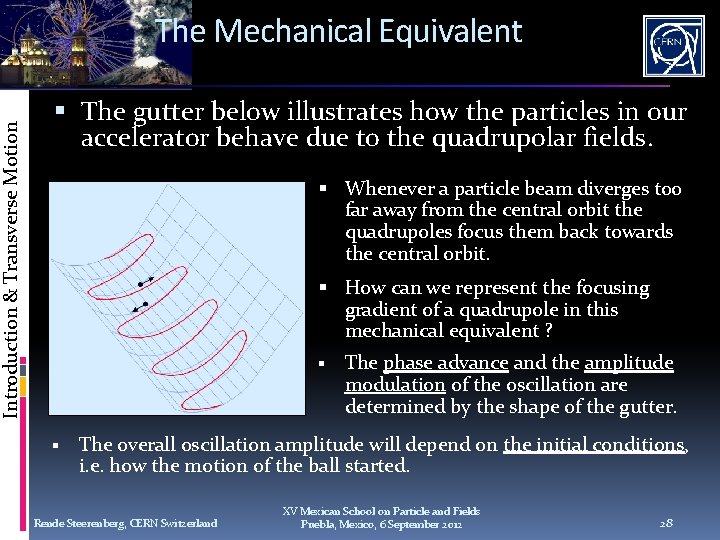 Introduction & Transverse Motion The Mechanical Equivalent The gutter below illustrates how the particles