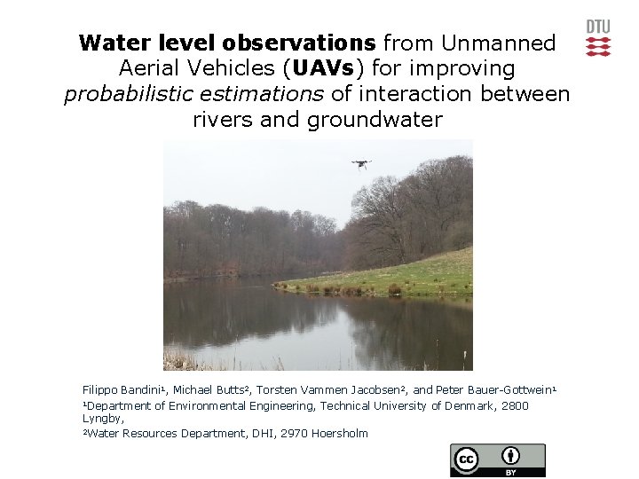 Water level observations from Unmanned Aerial Vehicles (UAVs) for improving probabilistic estimations of interaction