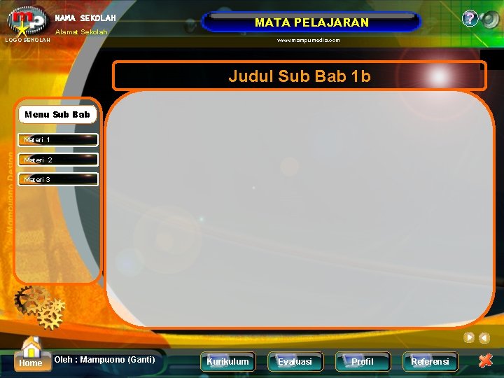 NAMA SEKOLAH ? MATA PELAJARAN Alamat Sekolah LOGO SEKOLAH www. mampumedia. com Judul Sub