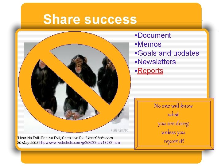Share success • Document • Memos • Goals and updates • Newsletters • Reports