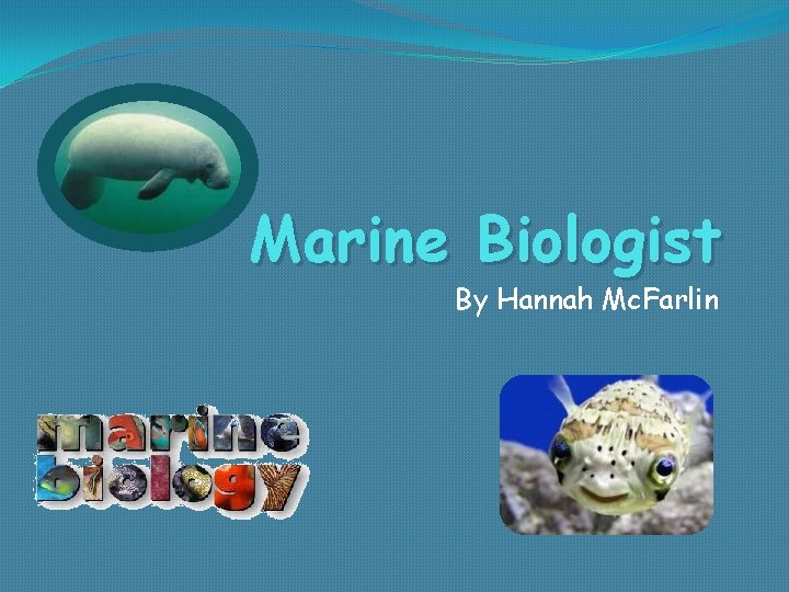 Marine Biologist By Hannah Mc. Farlin 