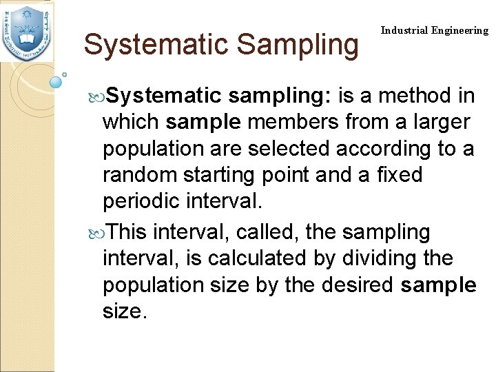 Industrial Engineering Design of Experiments Lecture III Dr