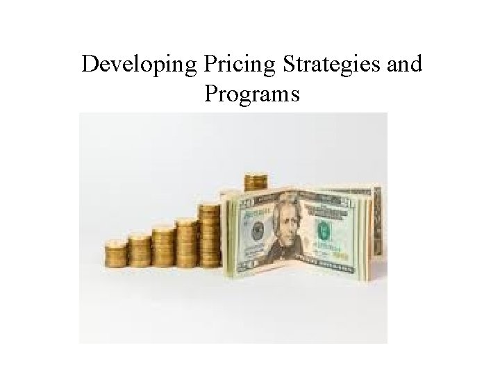 Developing Pricing Strategies and Programs 