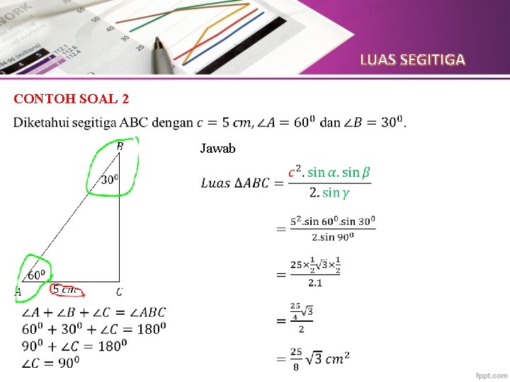 LUAS SEGITIGA CONTOH SOAL 2 Jawab 