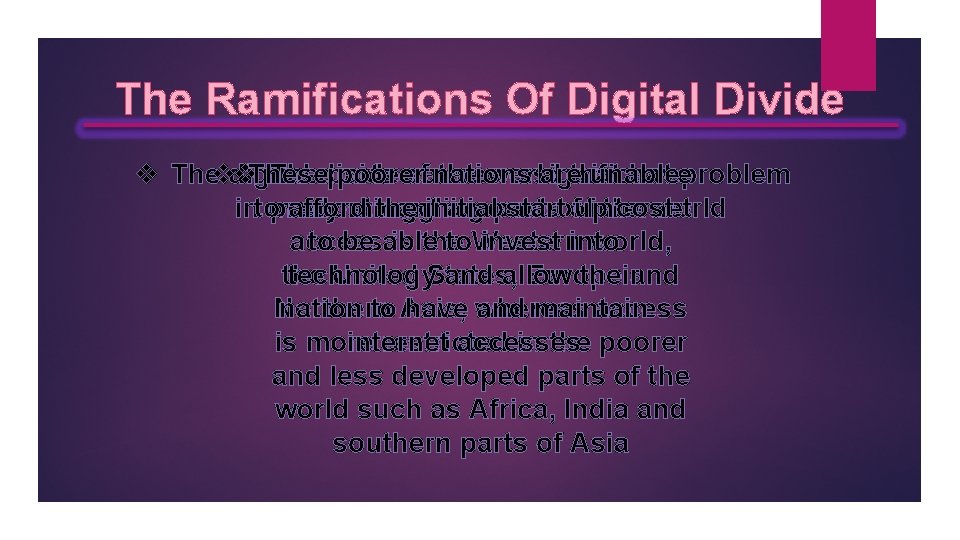 The Ramifications Of Digital Divide v Thevdigital v. These Thedivide parts poorer of causes