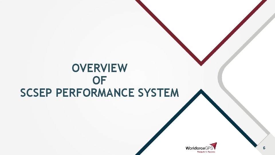 OVERVIEW OF SCSEP PERFORMANCE SYSTEM 6 OVERVIEW OF SCSEP PERFORMANCE SYSTEM 6