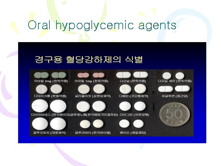 Oral hypoglycemic agents 