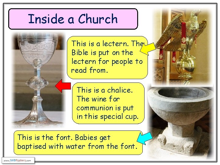 Inside a Church This is a lectern. The Bible is put on the lectern