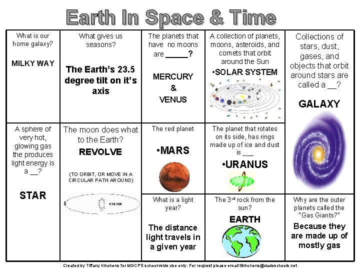 Earth In Space & Time What is our home galaxy? MILKY WAY A sphere