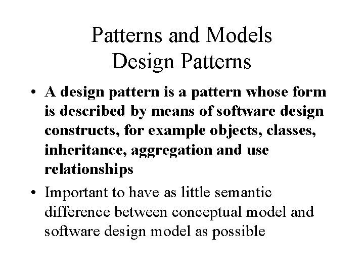Advanced ObjectOriented Systems Karl Lieberherr Themes Design Patterns