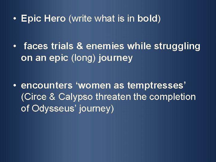 Characteristics of an Epic Hero Epic Hero write