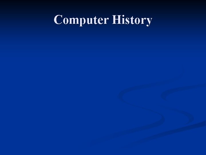Computer History 