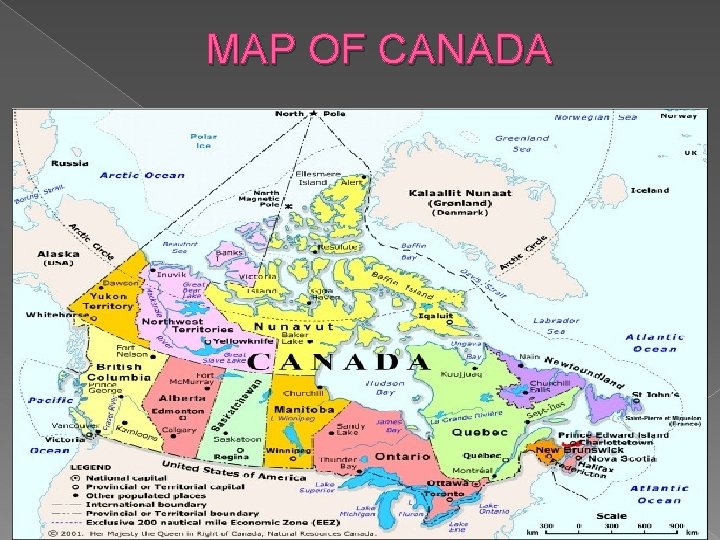 MAP OF CANADA 