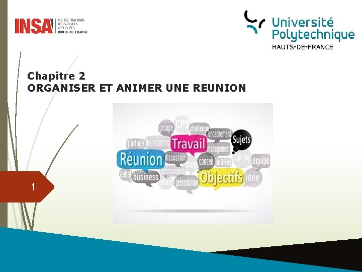 Chapitre 2 ORGANISER ET ANIMER UNE REUNION 1 