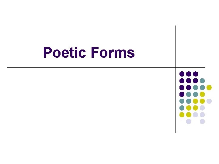 Poetic Forms 