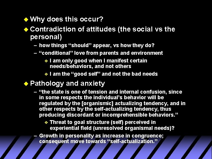 u Why does this occur? u Contradiction of attitudes (the social vs the personal)