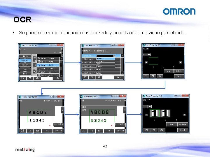 OCR • Se puede crear un diccionario customizado y no utilizar el que viene