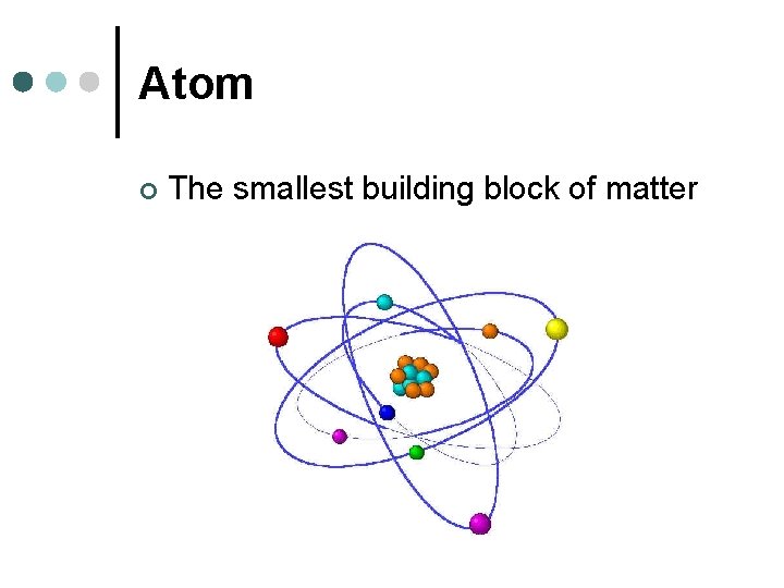 Atom ¢ The smallest building block of matter 