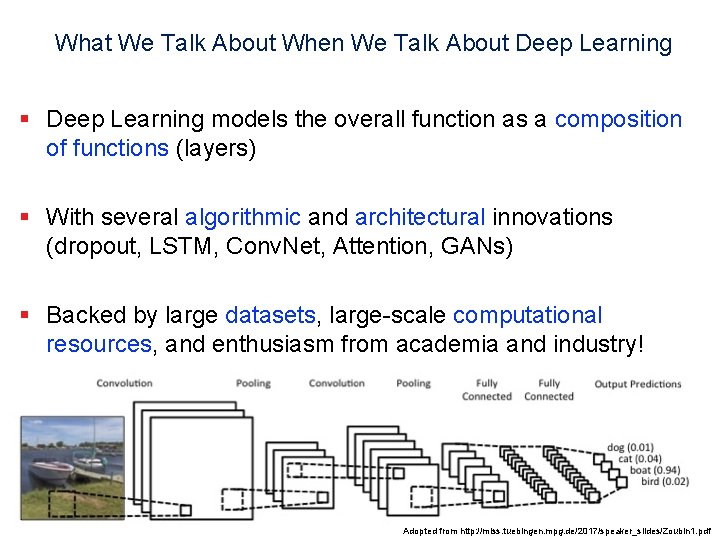 What We Talk About When We Talk About Deep Learning § Deep Learning models